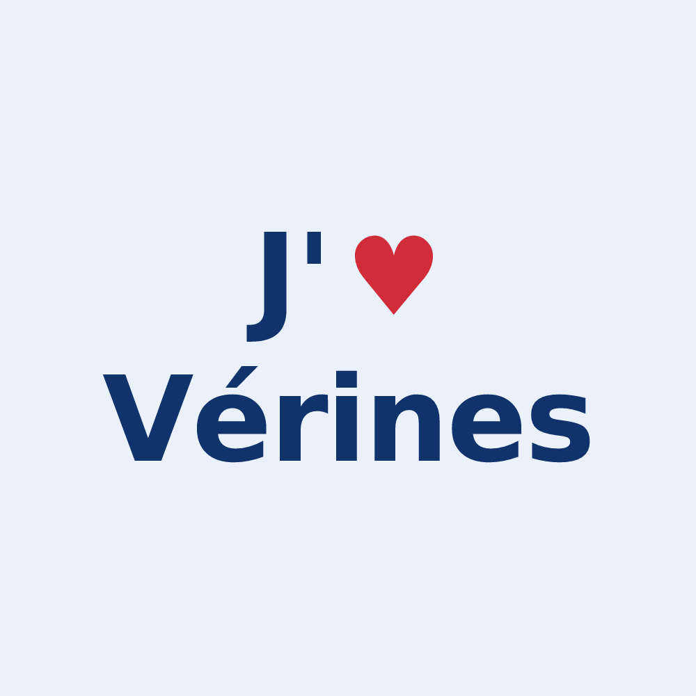 Sticker personnalisé Vérines — design J'aime Vérines
