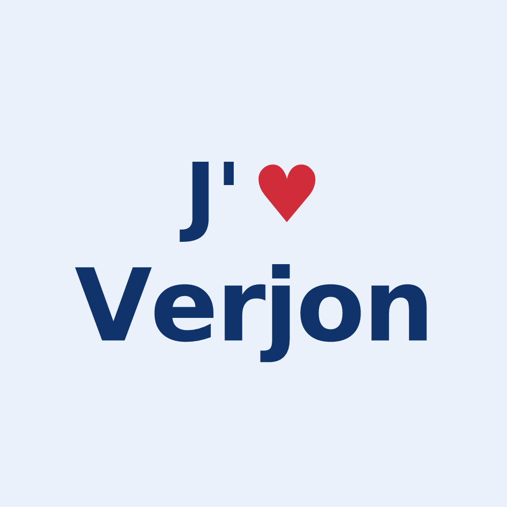Sticker personnalisé Verjon — design J'aime Verjon