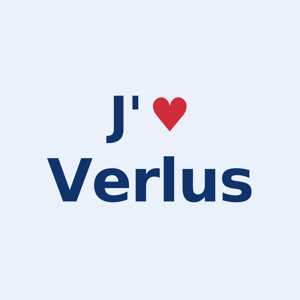Sticker personnalisé Verlus — design J'aime Verlus