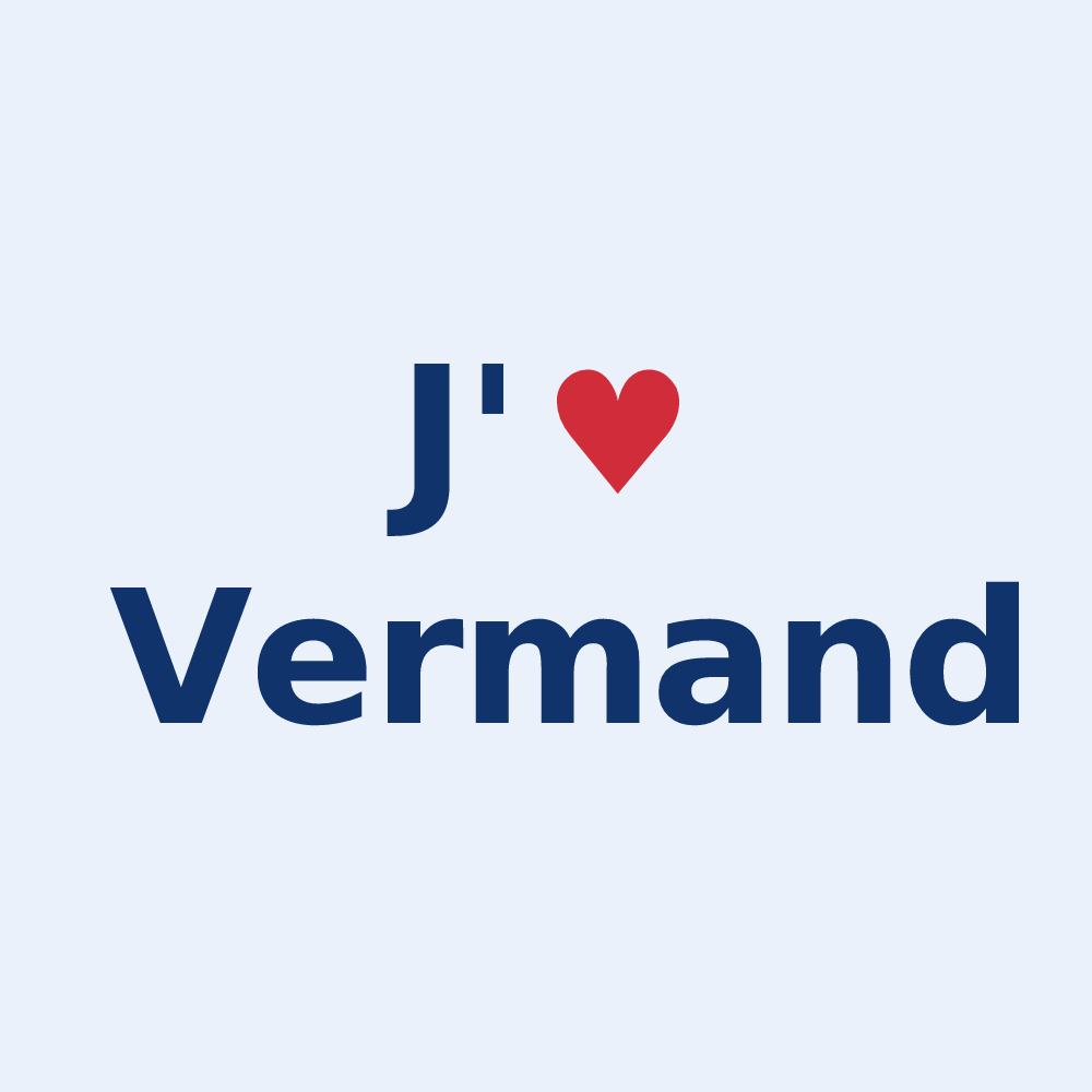 Sticker personnalisé Vermand — design J'aime Vermand