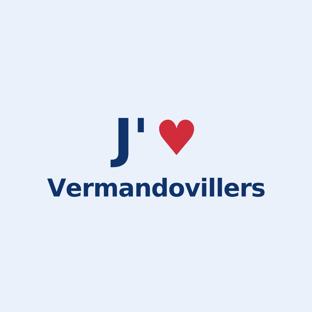 Sticker personnalisé Vermandovillers — design J'aime Vermandovillers