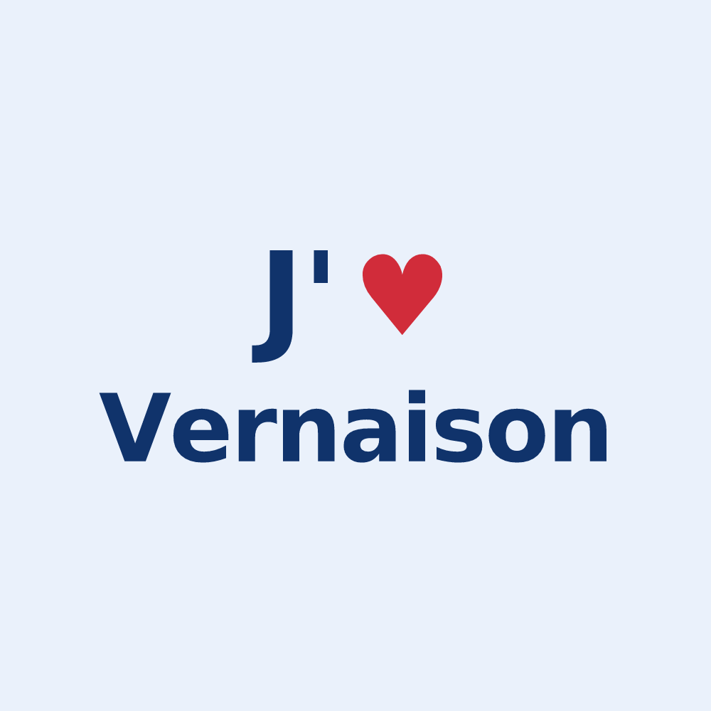 Sticker personnalisé Vernaison — design J'aime Vernaison