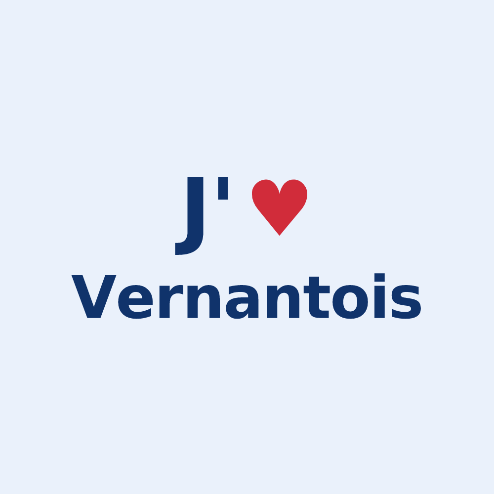 Sticker personnalisé Vernantois — design J'aime Vernantois