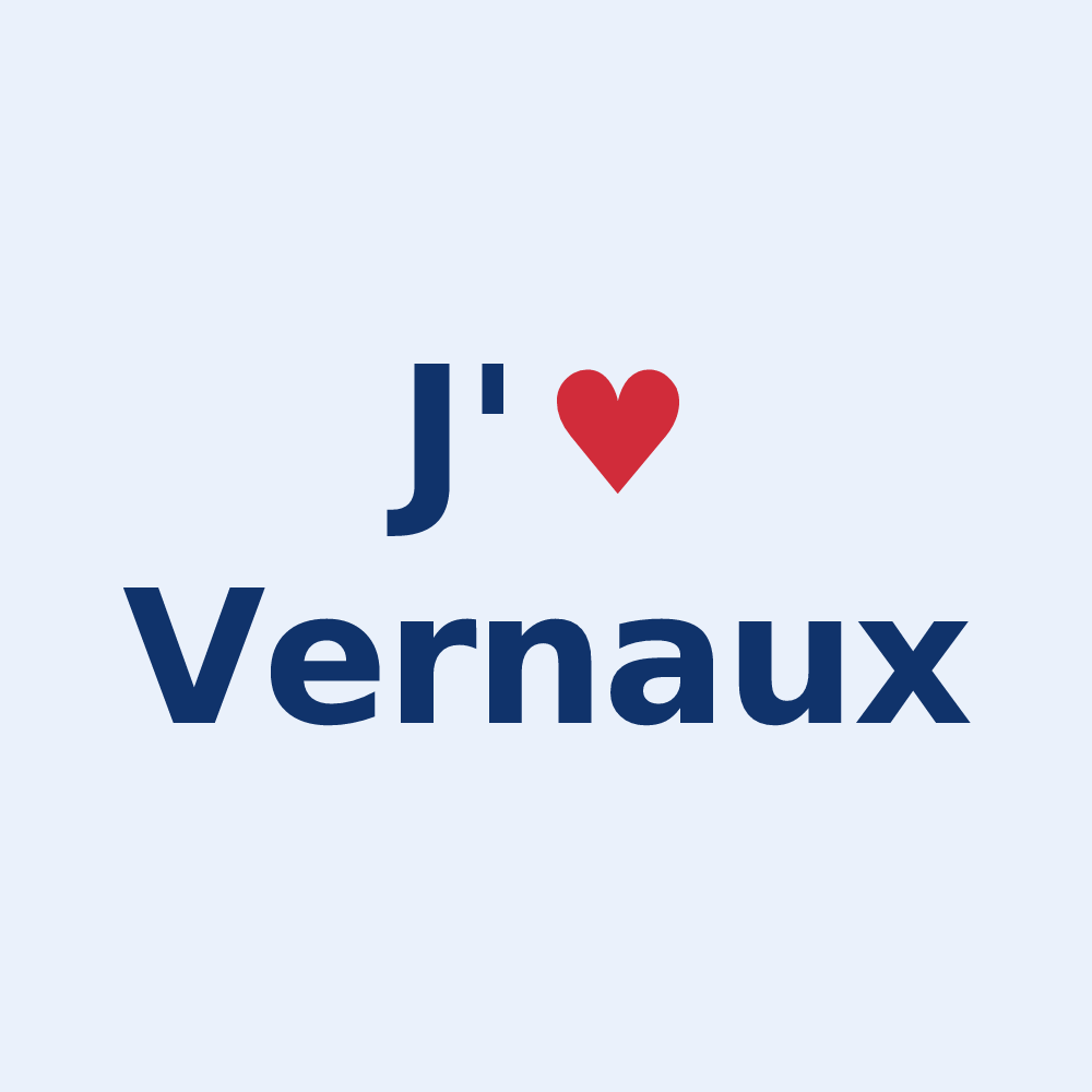 Sticker personnalisé Vernaux — design J'aime Vernaux