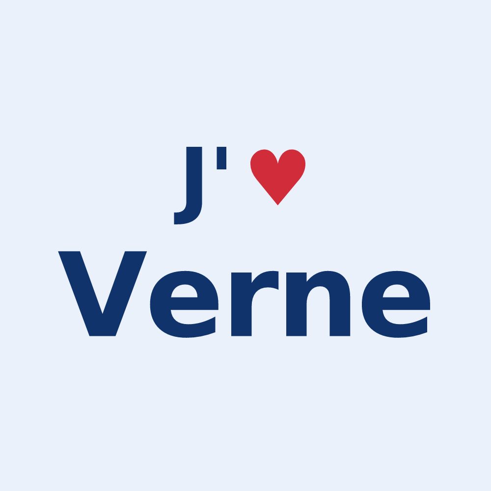 Sticker personnalisé Verne — design J'aime Verne