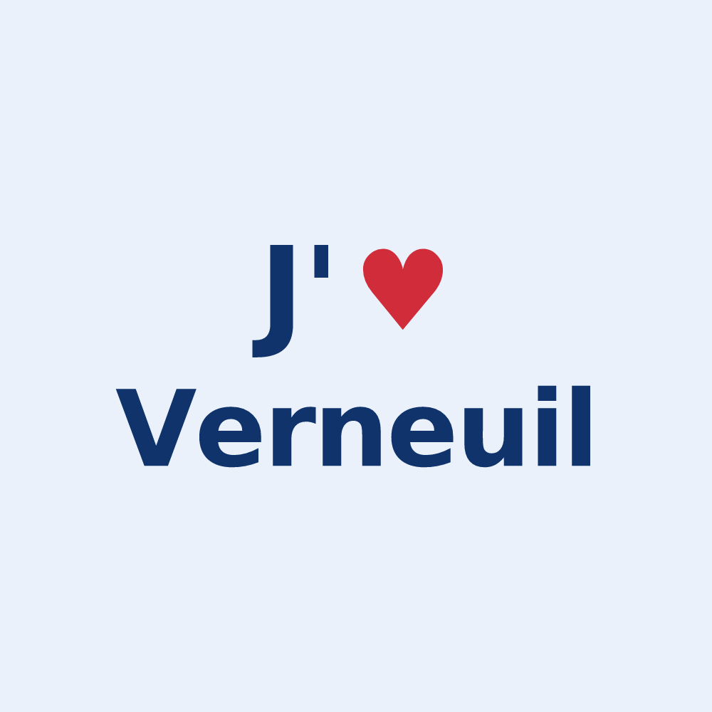 Sticker personnalisé Verneuil — design J'aime Verneuil