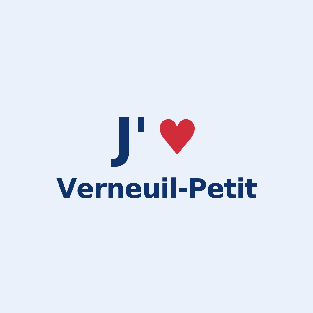 Sticker personnalisé Verneuil-Petit — design J'aime Verneuil-Petit