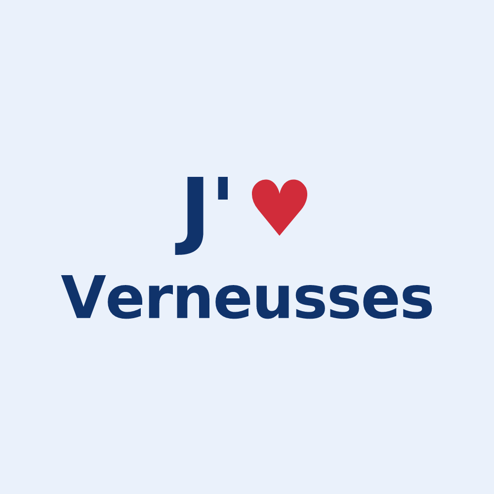 Sticker personnalisé Verneusses — design J'aime Verneusses