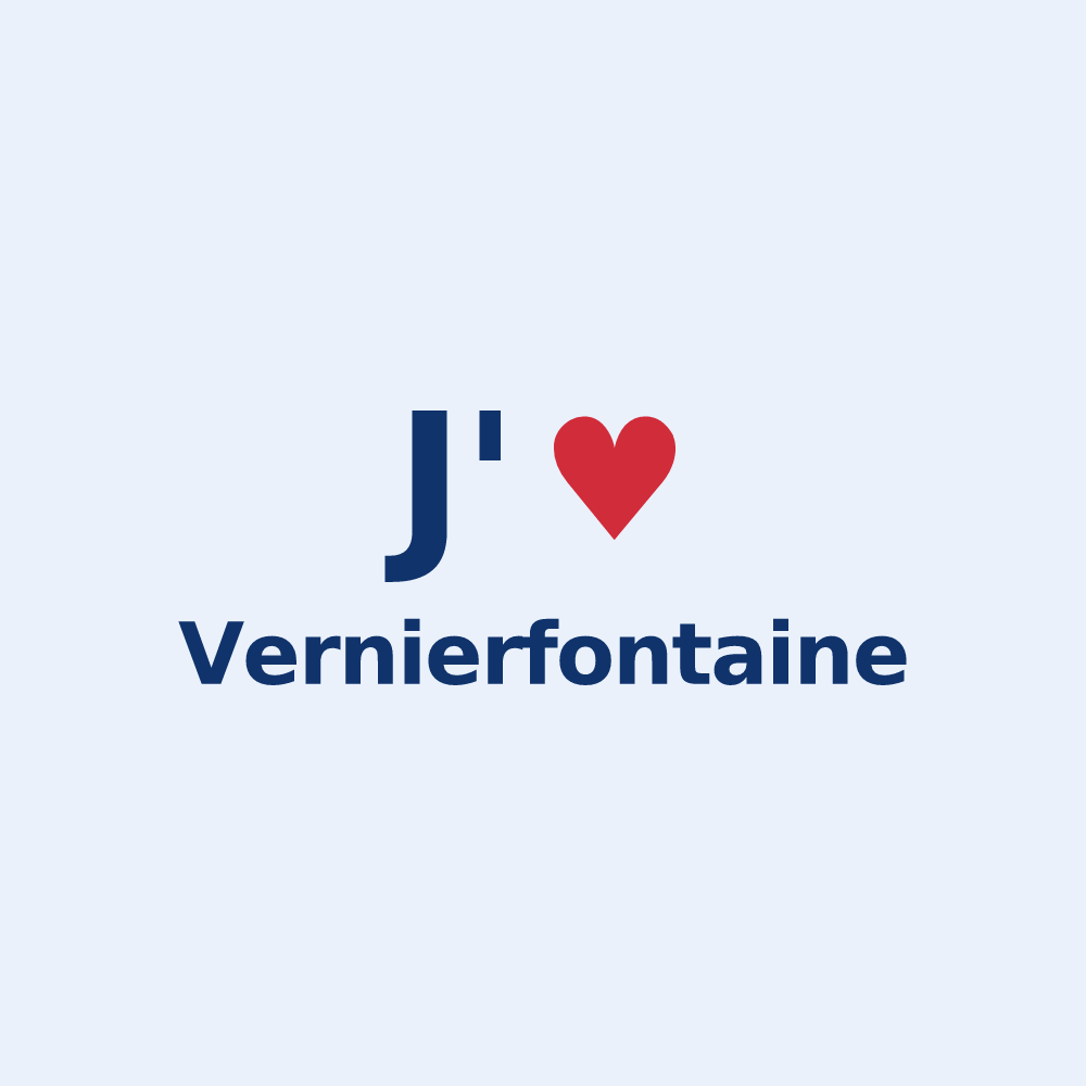 Sticker personnalisé Vernierfontaine — design J'aime Vernierfontaine