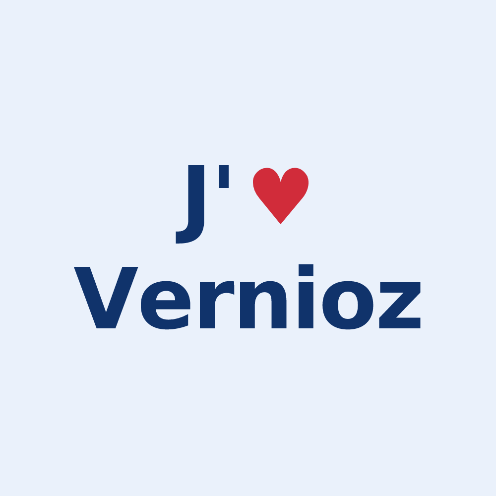 Sticker personnalisé Vernioz — design J'aime Vernioz