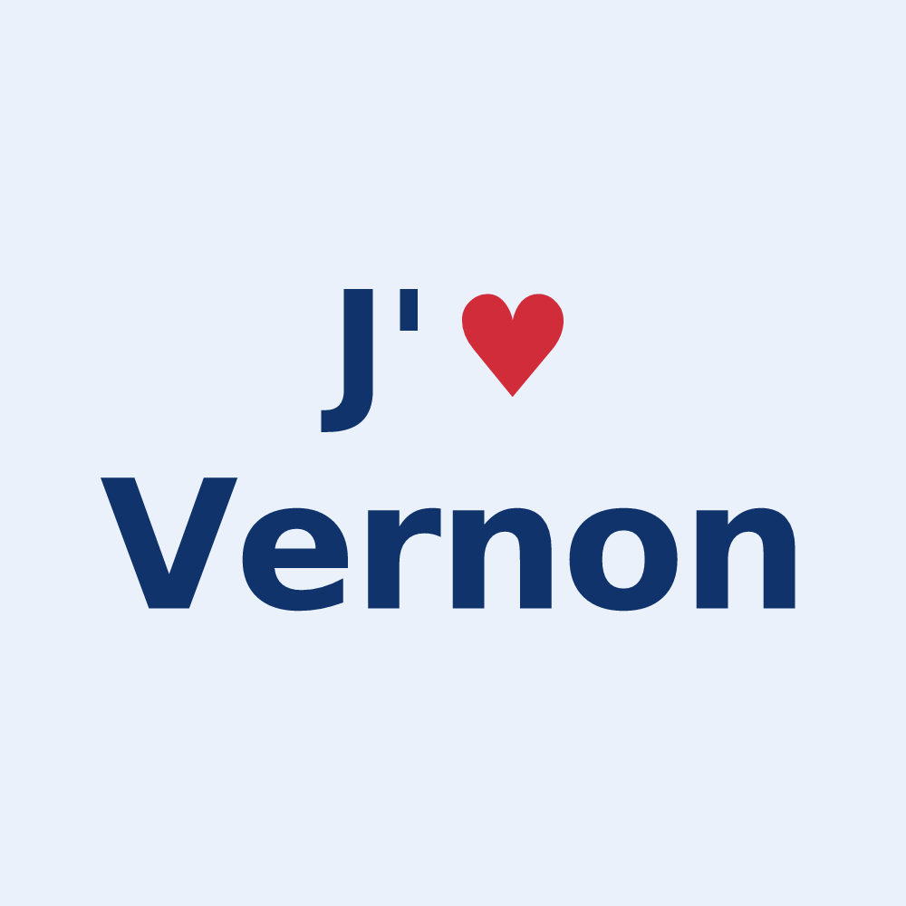 Sticker personnalisé Vernon — design J'aime Vernon