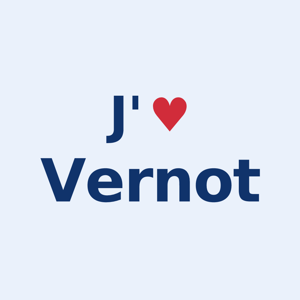 Sticker personnalisé Vernot — design J'aime Vernot