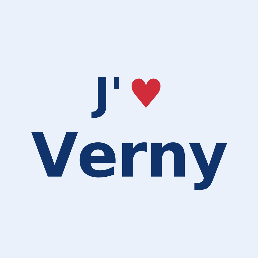 Sticker personnalisé Verny — design J'aime Verny