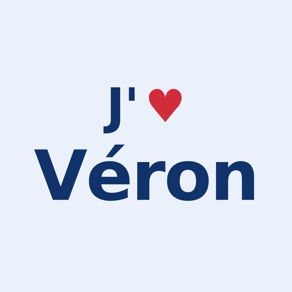 Sticker personnalisé Véron — design J'aime Véron