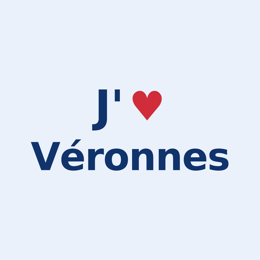 Sticker personnalisé Véronnes — design J'aime Véronnes