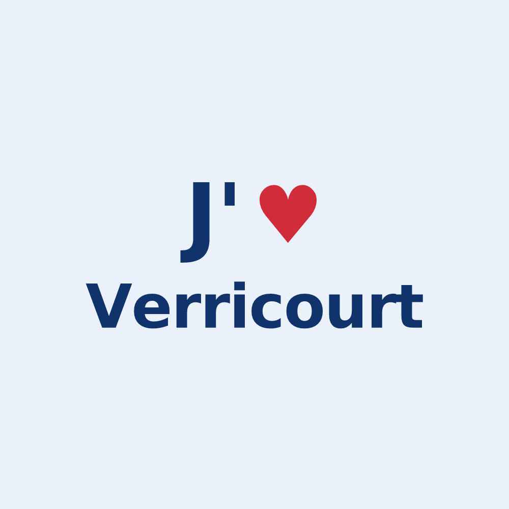 Sticker personnalisé Verricourt — design J'aime Verricourt