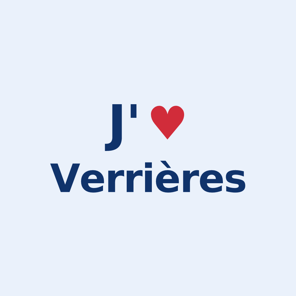 Sticker personnalisé Verrières — design J'aime Verrières