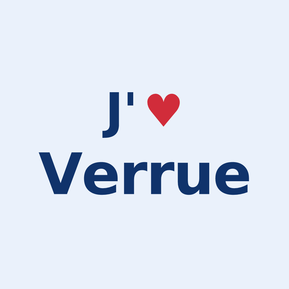Sticker personnalisé Verrue — design « J'aime Verrue » imprimé sur le sticker