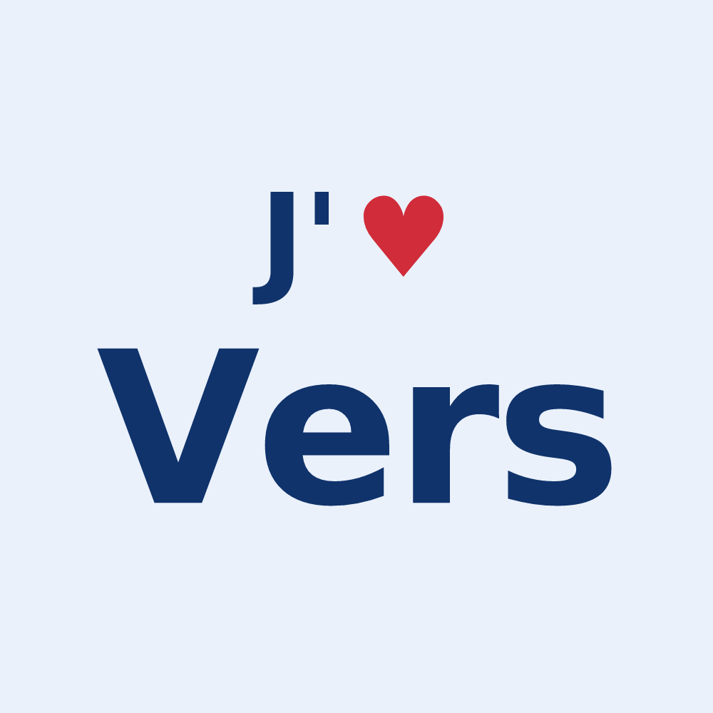Sticker personnalisé Vers — design J'aime Vers