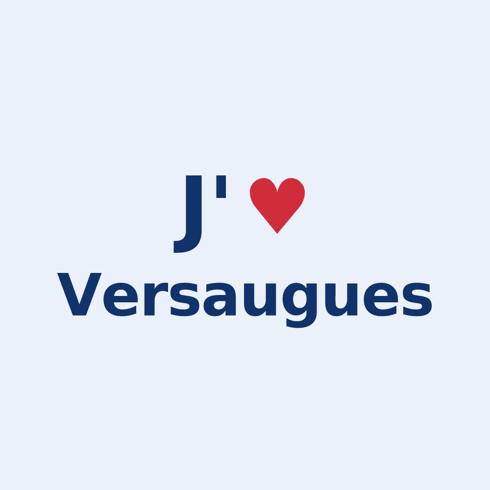 Sticker personnalisé Versaugues — design J'aime Versaugues
