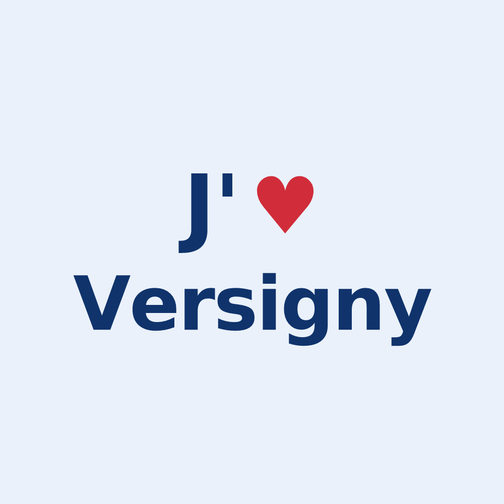 Sticker personnalisé Versigny — design J'aime Versigny