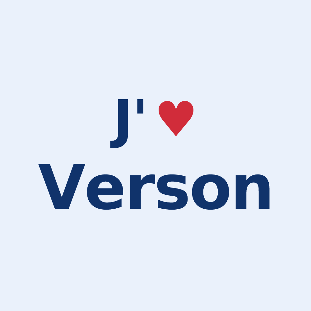 Sticker personnalisé Verson — design J'aime Verson