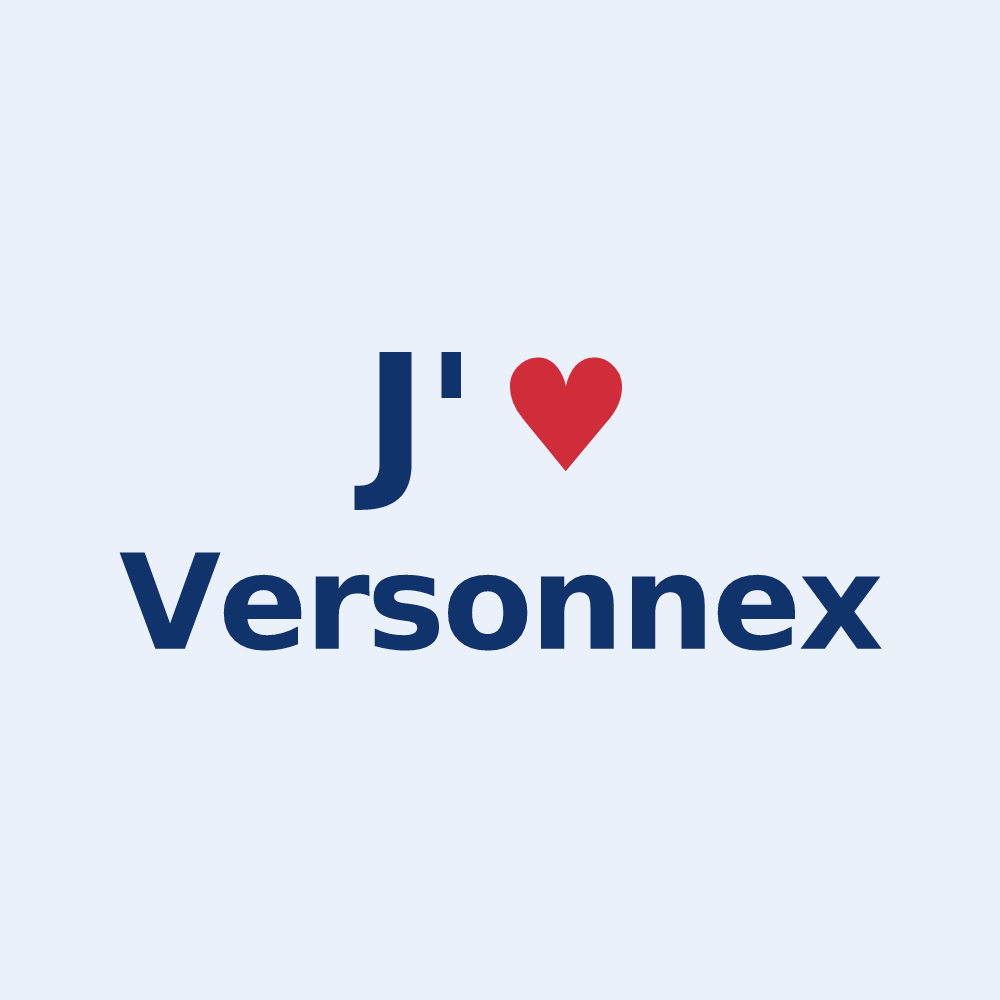 Sticker personnalisé Versonnex — design J'aime Versonnex