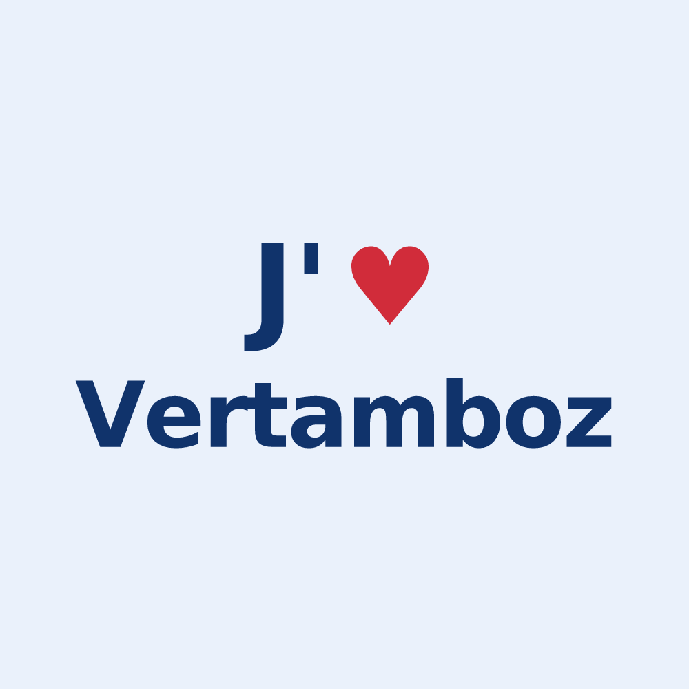 Sticker personnalisé Vertamboz — design J'aime Vertamboz