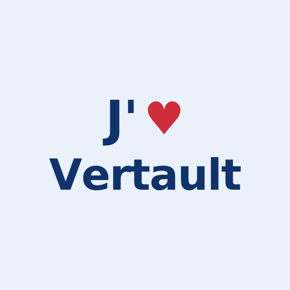 Sticker personnalisé Vertault — design J'aime Vertault