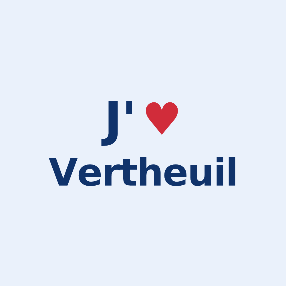 Sticker personnalisé Vertheuil — design J'aime Vertheuil