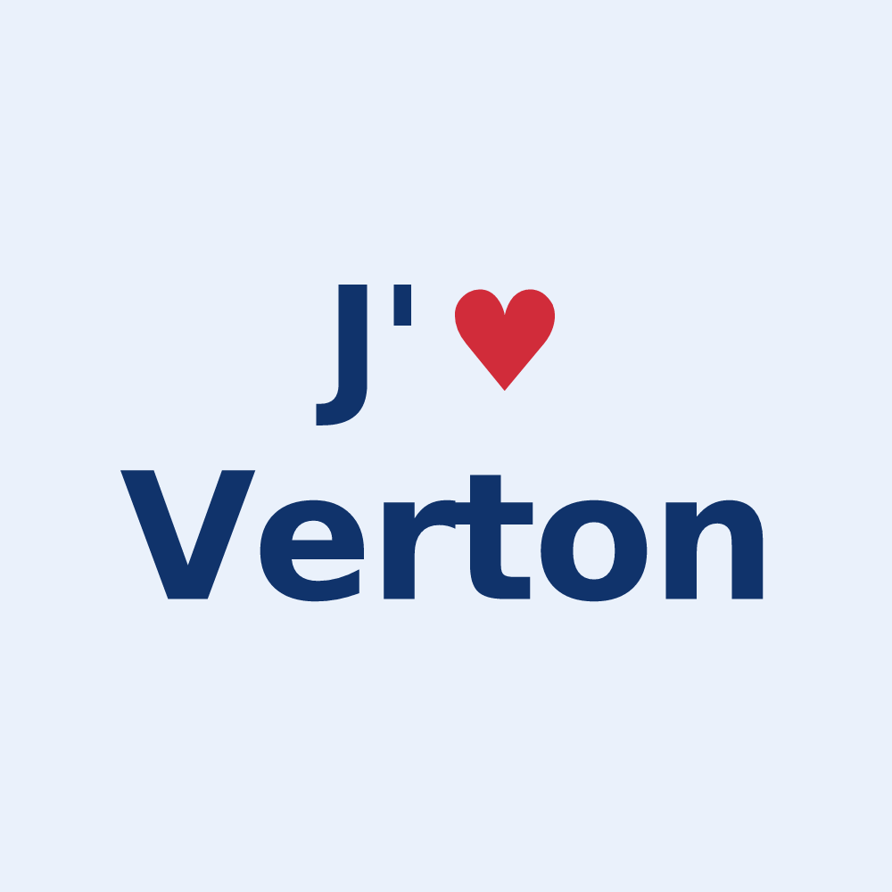 Sticker personnalisé Verton — design J'aime Verton