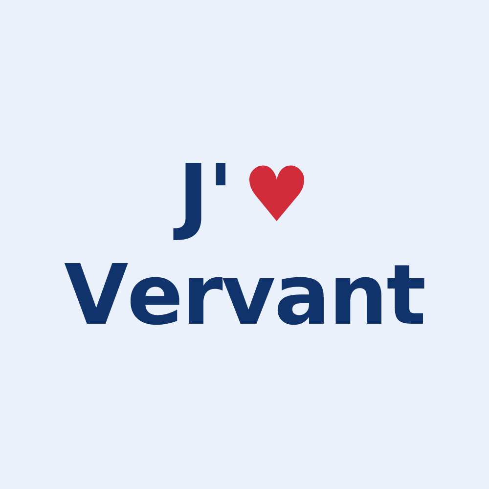 Sticker personnalisé Vervant — design J'aime Vervant