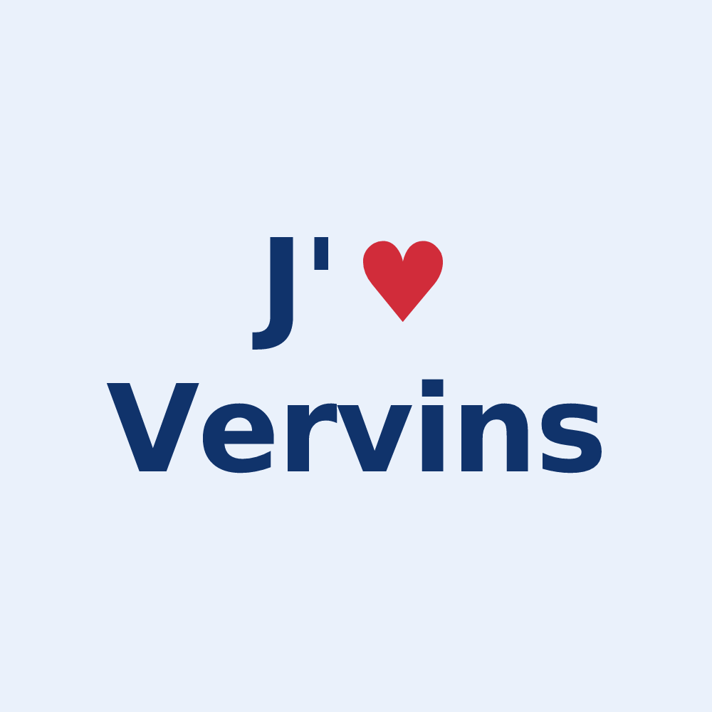 Sticker personnalisé Vervins — design J'aime Vervins