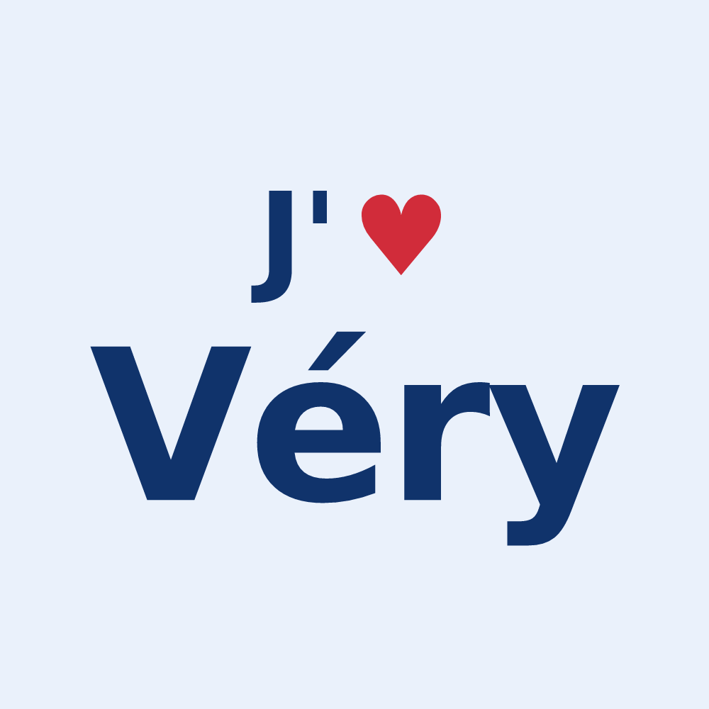 Sticker personnalisé Véry — design J'aime Véry