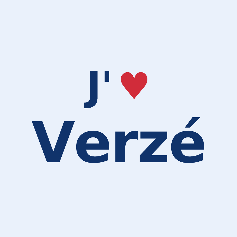 Sticker personnalisé Verzé — design J'aime Verzé