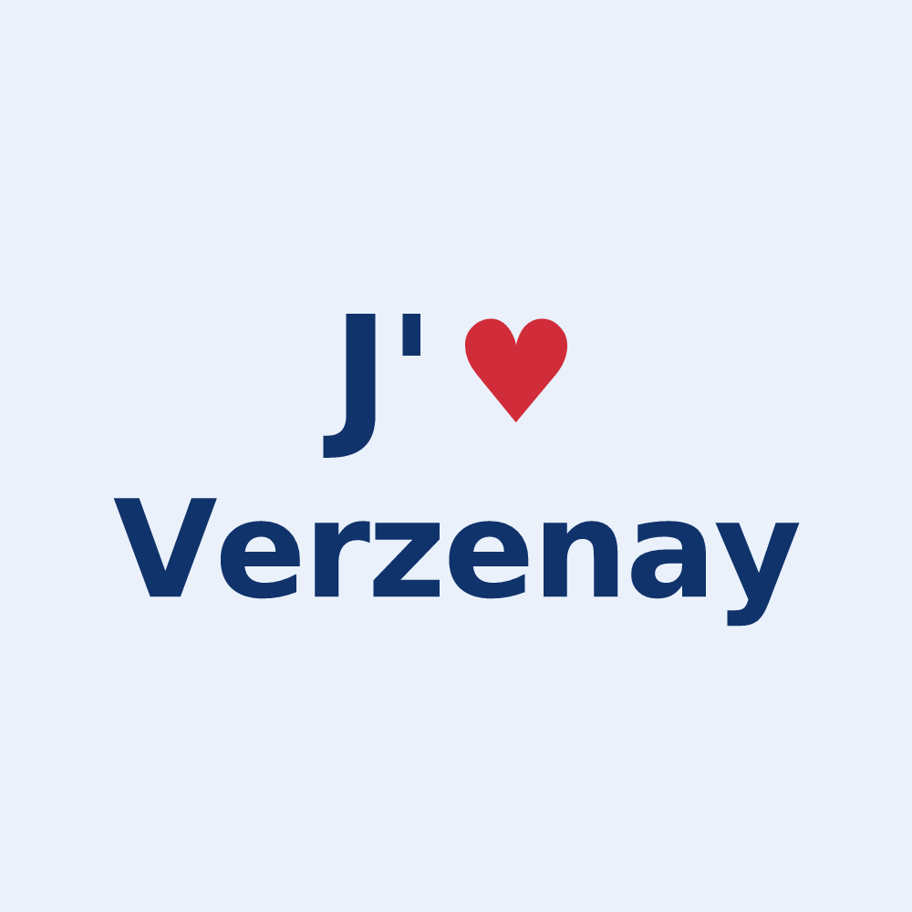 Sticker personnalisé Verzenay — design J'aime Verzenay