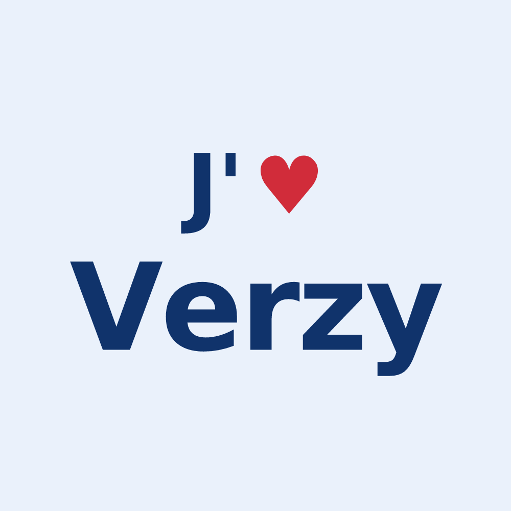 Sticker personnalisé Verzy — design J'aime Verzy
