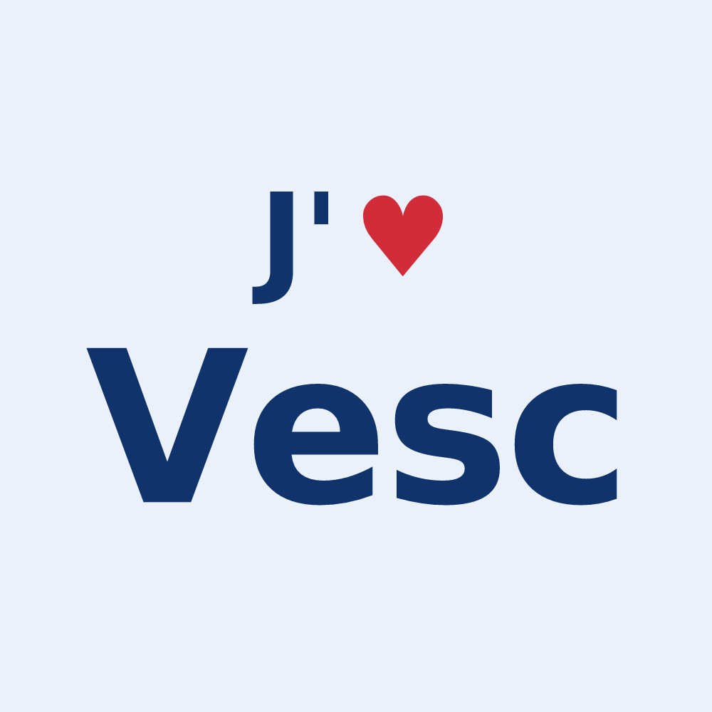 Sticker personnalisé Vesc — design J'aime Vesc