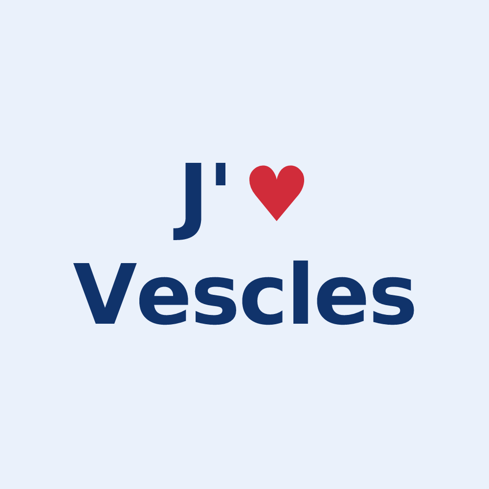 Sticker personnalisé Vescles — design J'aime Vescles