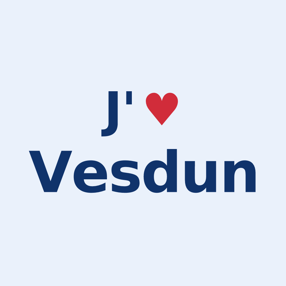 Sticker personnalisé Vesdun — design J'aime Vesdun