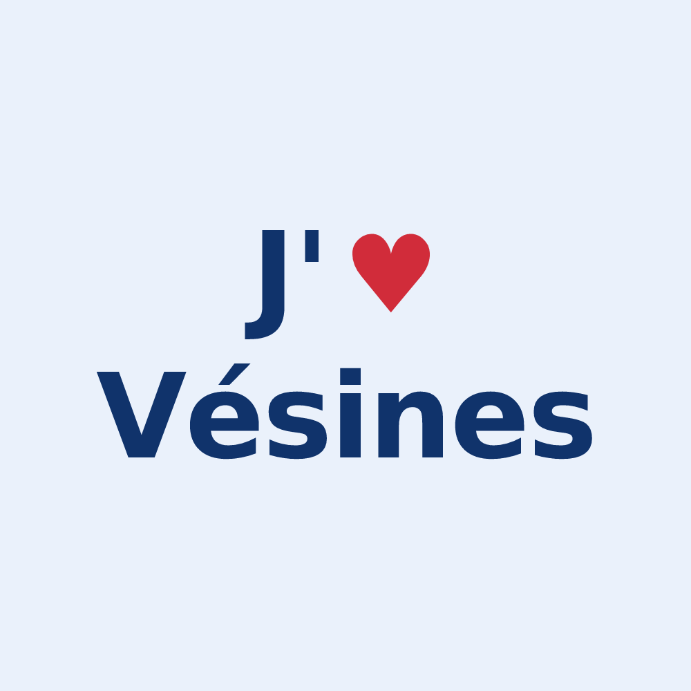 Sticker personnalisé Vésines — design J'aime Vésines