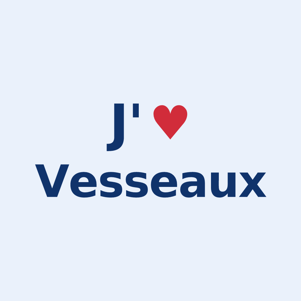 Sticker personnalisé Vesseaux — design J'aime Vesseaux