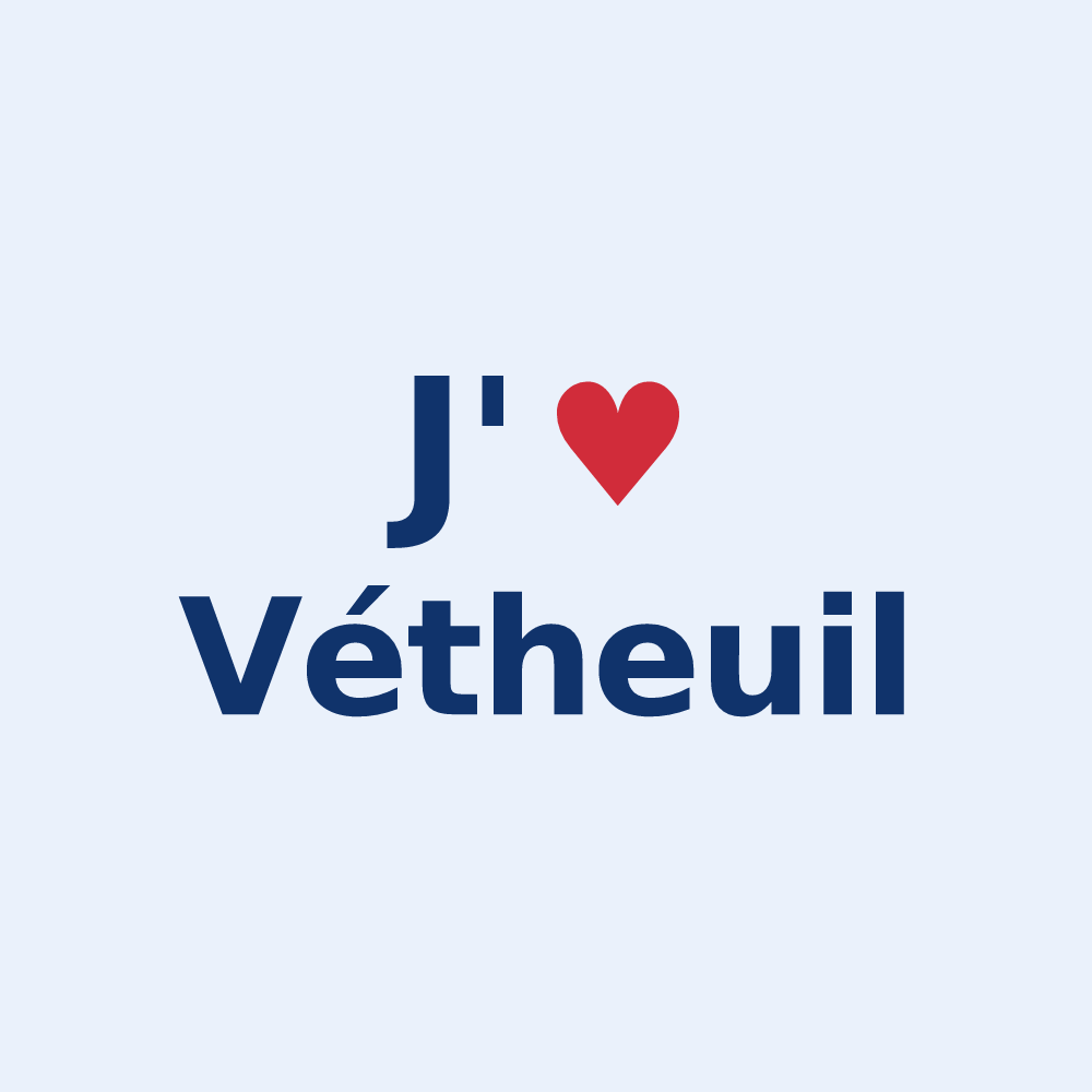 Sticker personnalisé Vétheuil — design J'aime Vétheuil