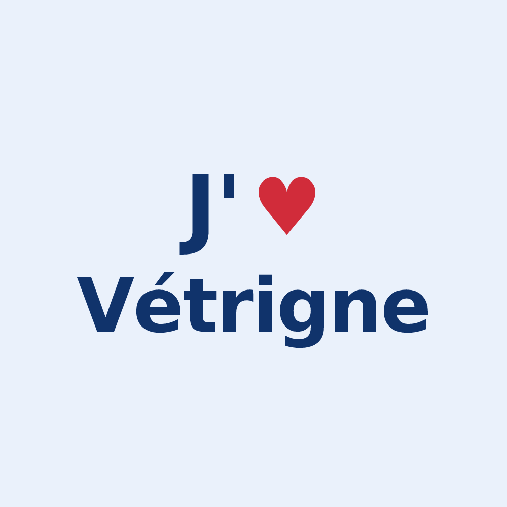 Sticker personnalisé Vétrigne — design J'aime Vétrigne