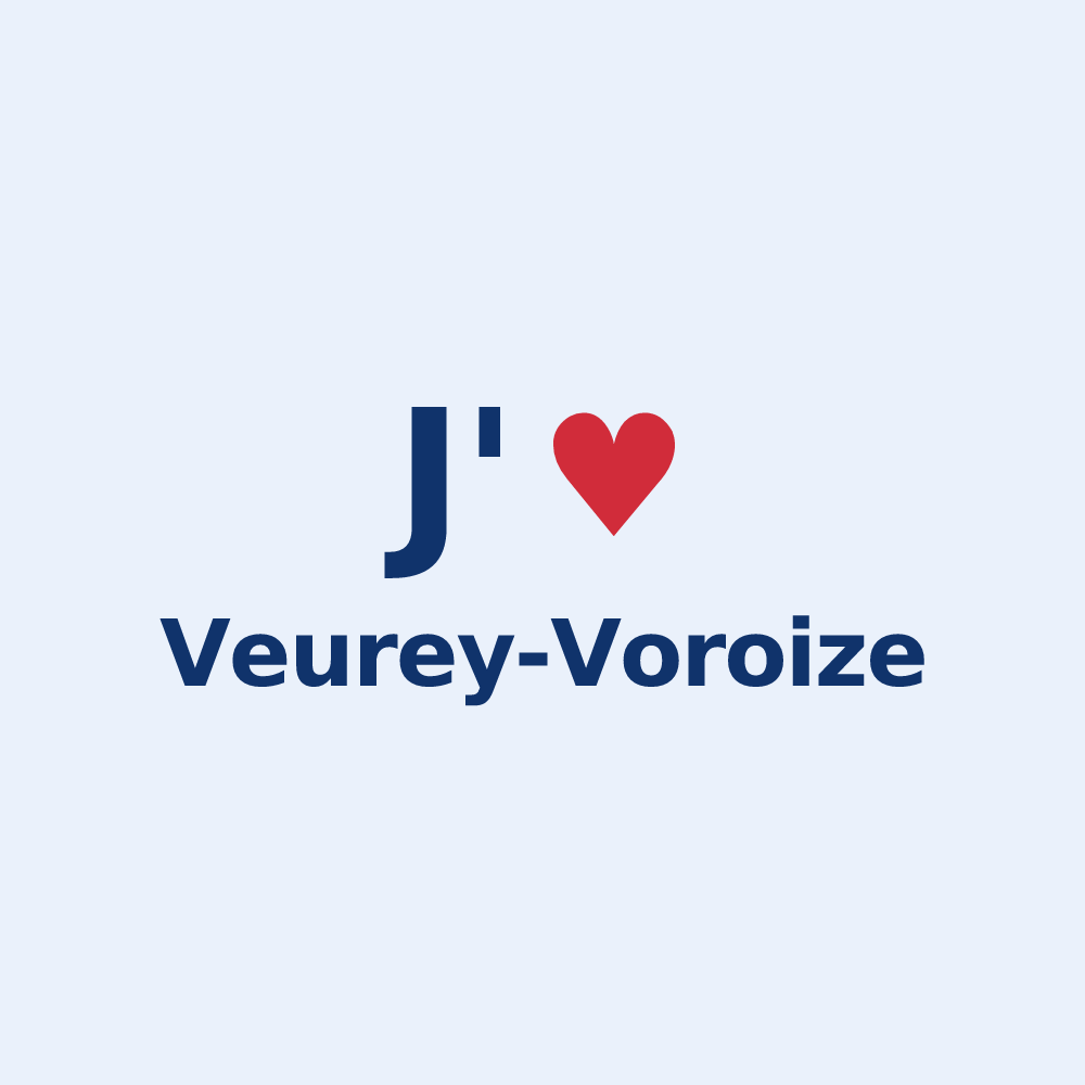 Sticker personnalisé Veurey-Voroize — design J'aime Veurey-Voroize