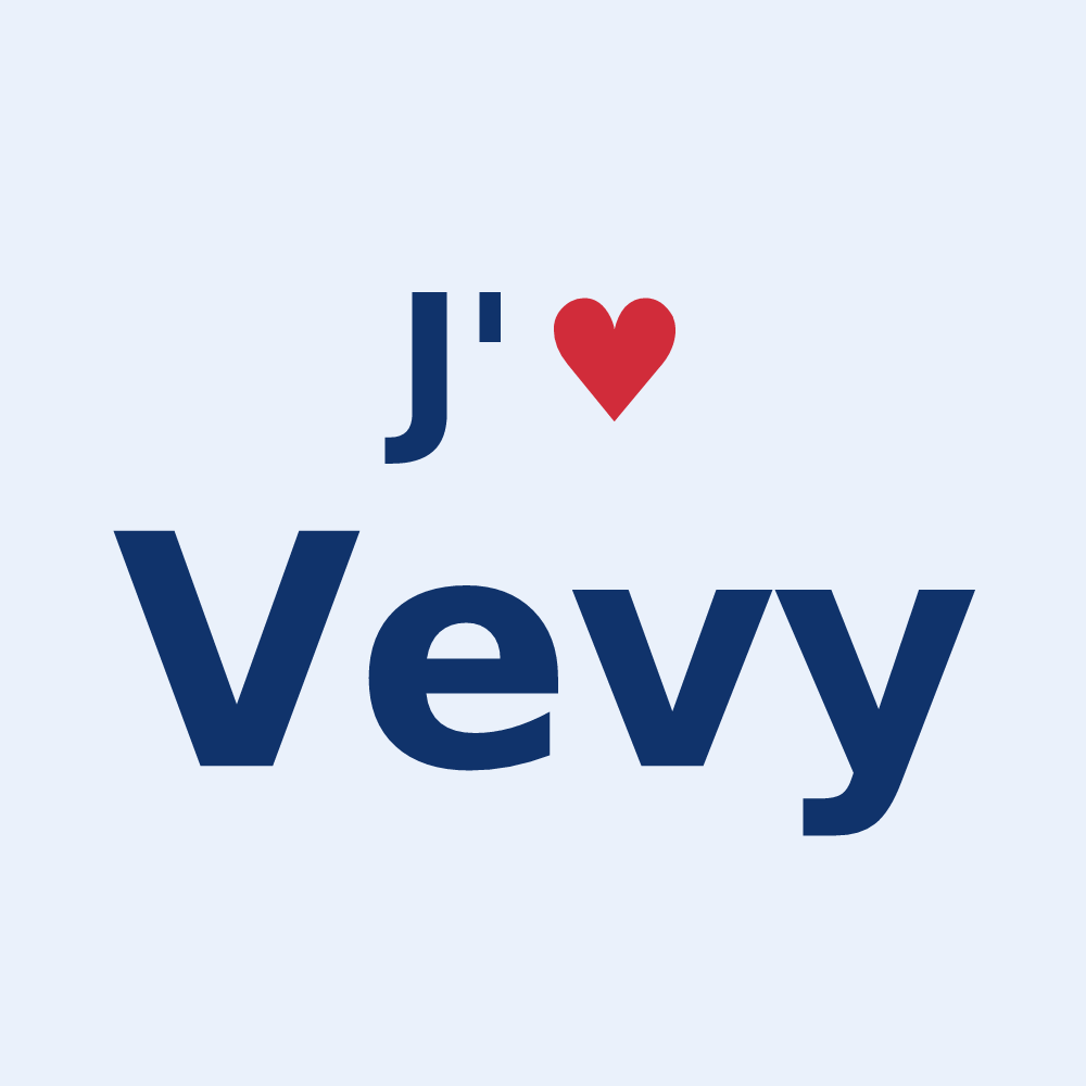 Sticker personnalisé Vevy — design J'aime Vevy