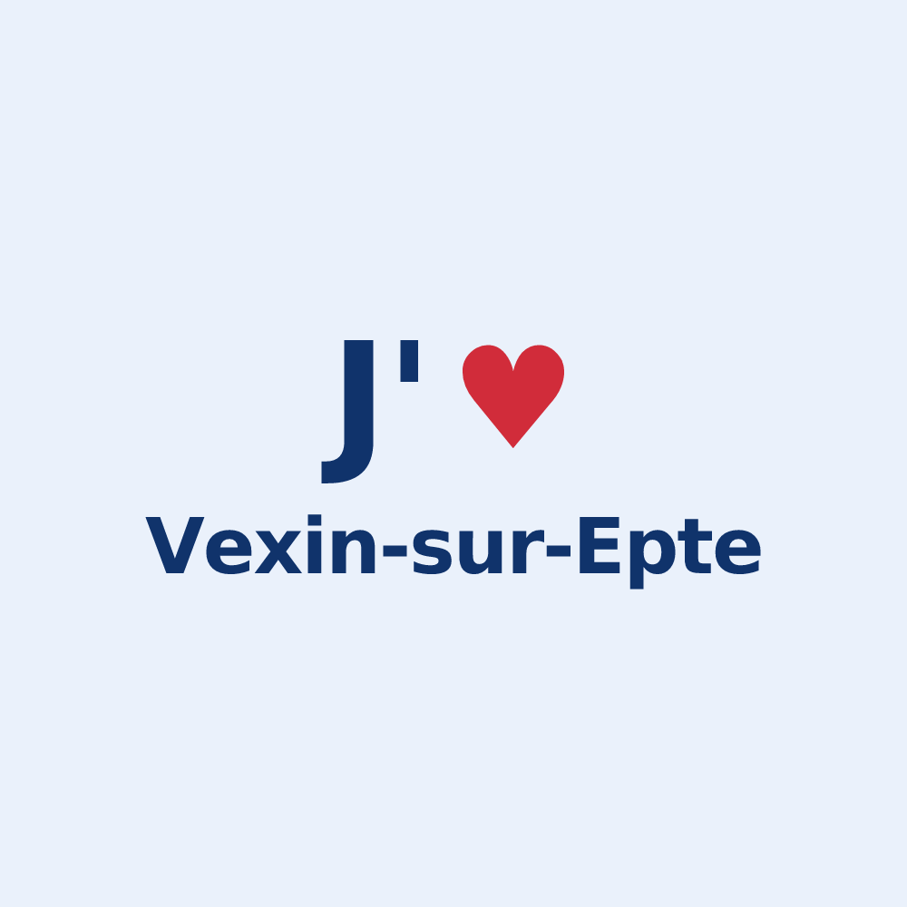Sticker personnalisé Vexin-sur-Epte — design J'aime Vexin-sur-Epte