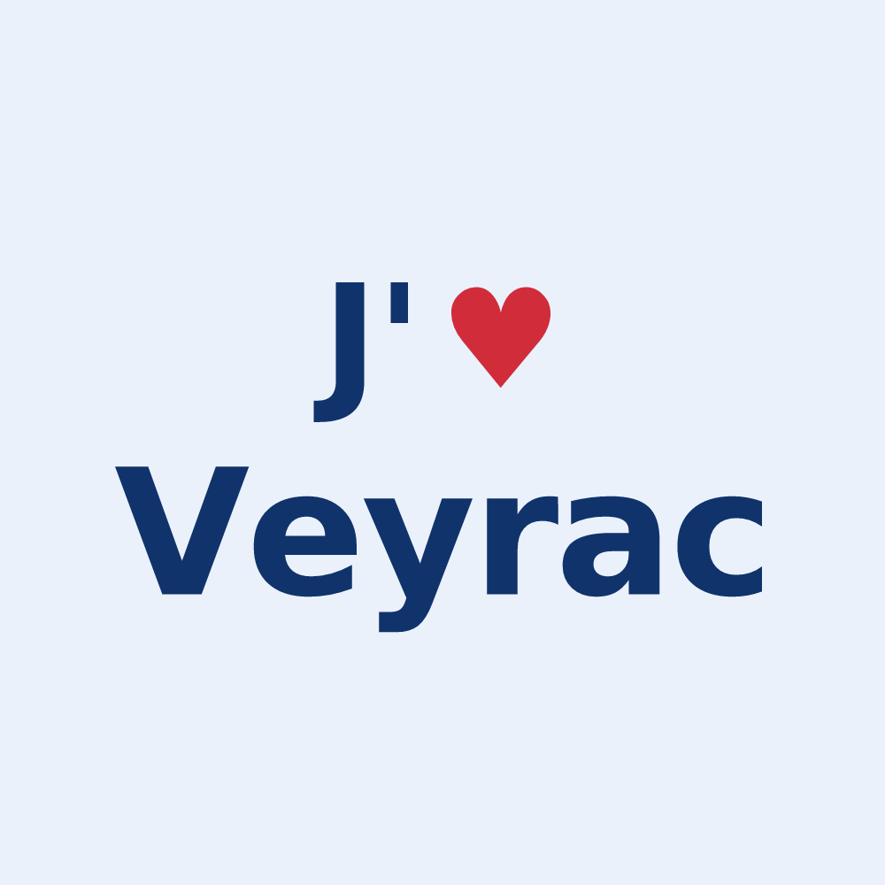 Sticker personnalisé Veyrac — design J'aime Veyrac