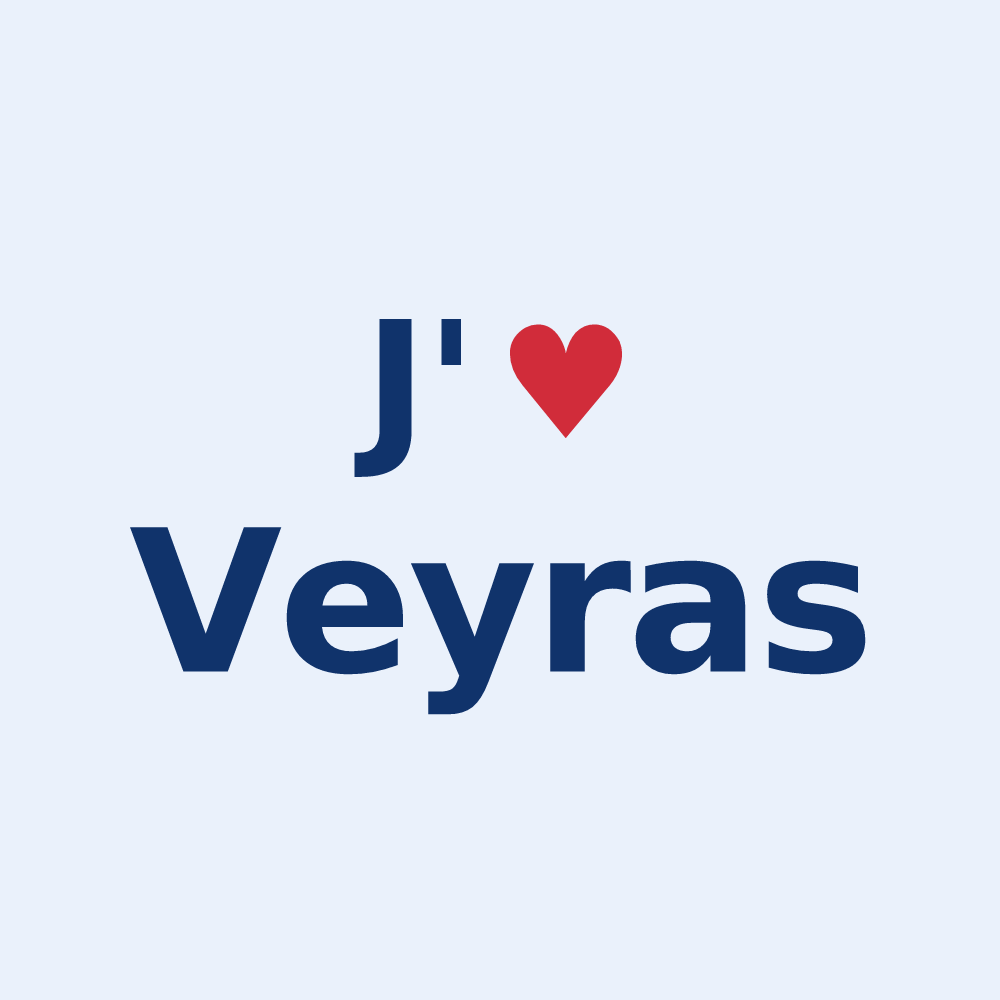 Sticker personnalisé Veyras — design J'aime Veyras