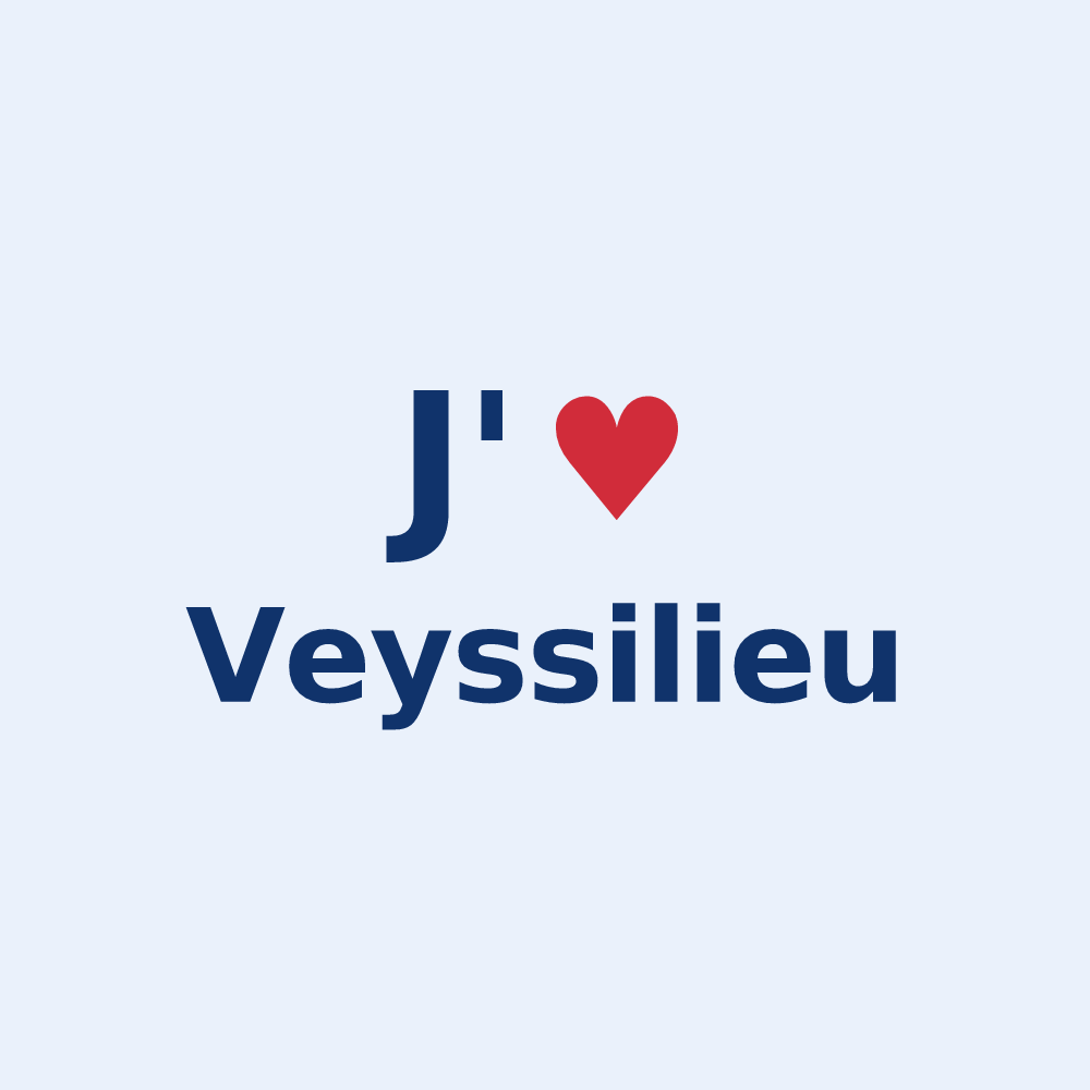 Sticker personnalisé Veyssilieu — design J'aime Veyssilieu